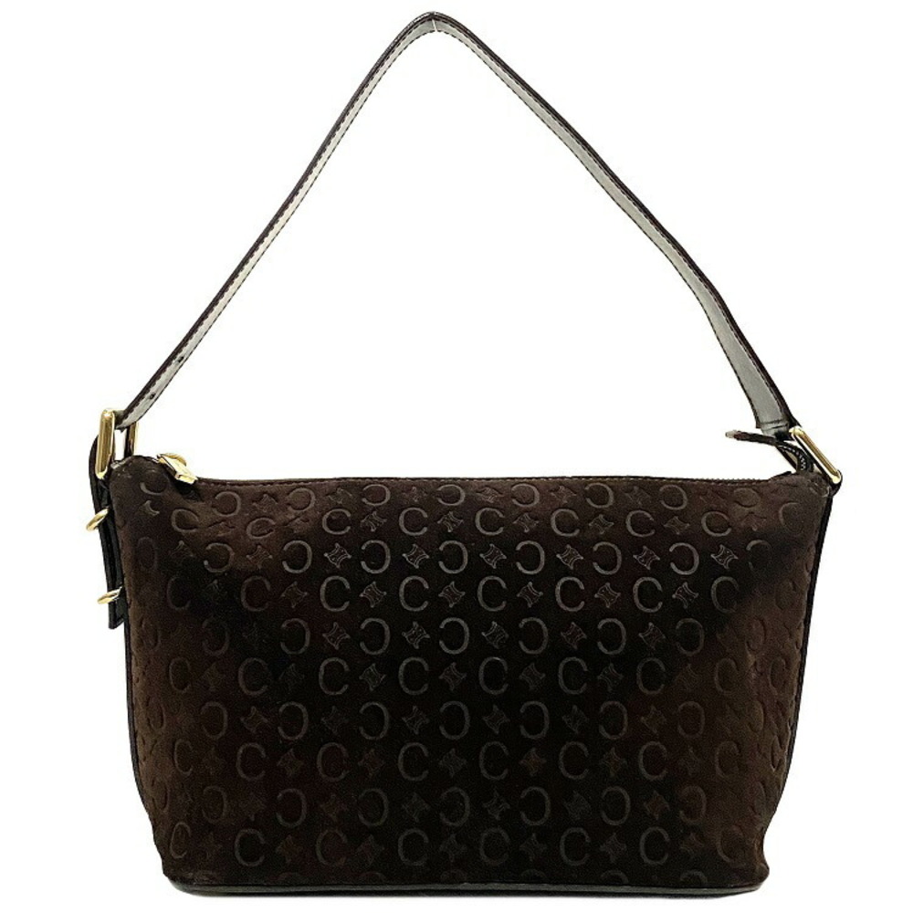 Celine Shoulder Bag Brown Macadam One Shoulder Hobo Shoulder Zipper Handbag